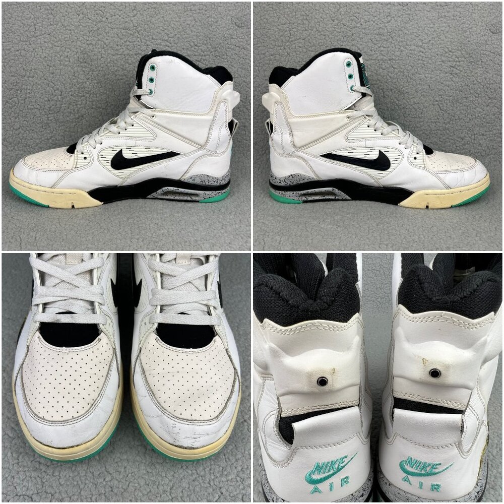 Nike Air Command Force Hyper Jade Men 13 Shoe White Black Pump Sneakers Trainers - Picture 9 of 12